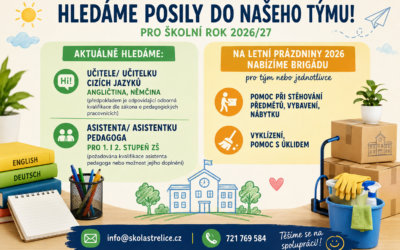 Volné pracovní pozice 2026/27, brigáda léto ´26